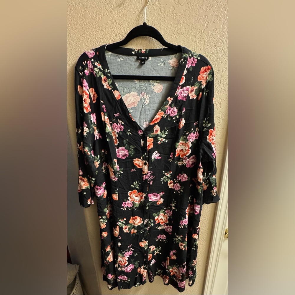 Torrid Black Floral dress